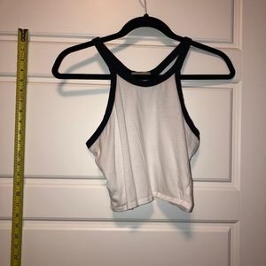 White and Blue Crop Top